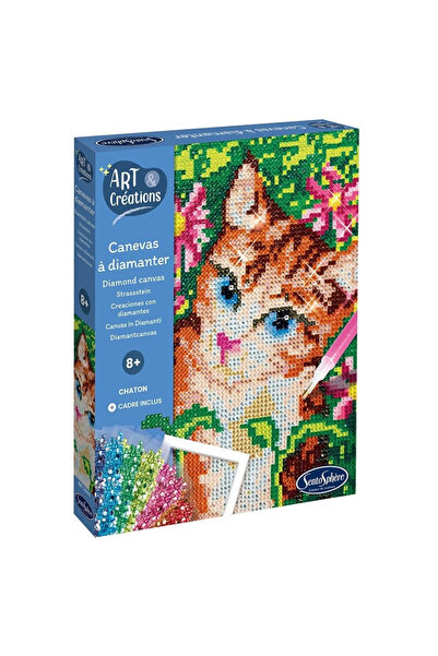 Sentosphere Творчески комплект с диаманти/кристали - Canvas Cat