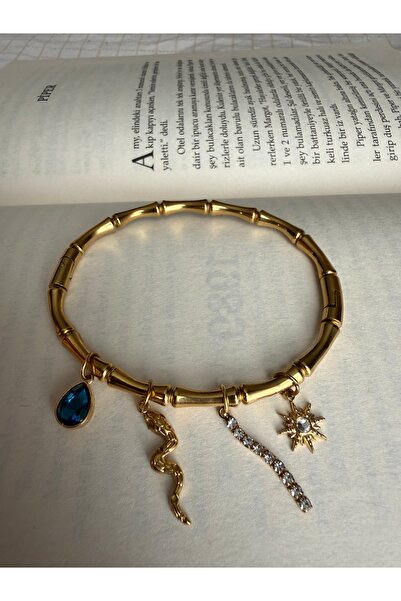 Charm Detaylı Çelik Bileklik