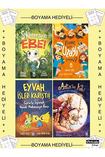 Timaş Yayınları Boyamalı - 1. 2. 3. Sınıf , Saklanmayan Ebe - Anne Biz Uzaylı...