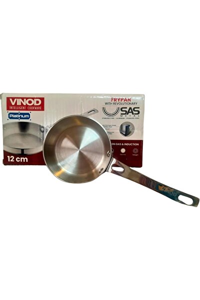 Vinod Platinum Triply Stainless Steel Mini Frying Pan, 12 cm, Induction Safe,...