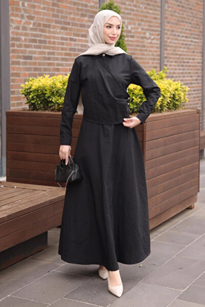 modacofashion Button Detailed Hijab Dress