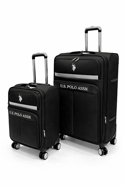 U.S. Polo Assn. Valiz Seti 4 Teker Kumaş Valiz Siyah 26050