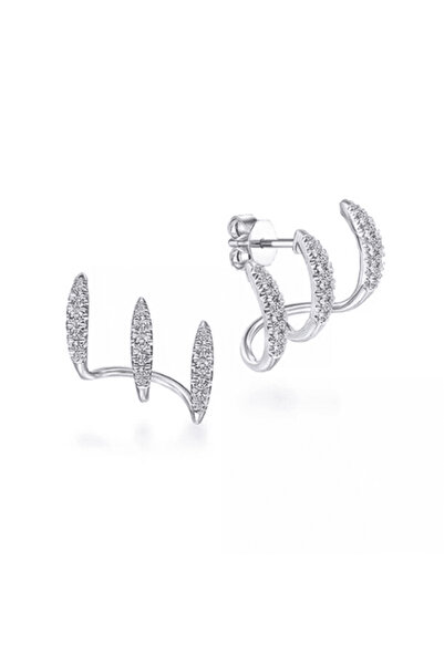 CRM Elegant Earrings for Women, CRM, Silver, Sophisticated Accessories