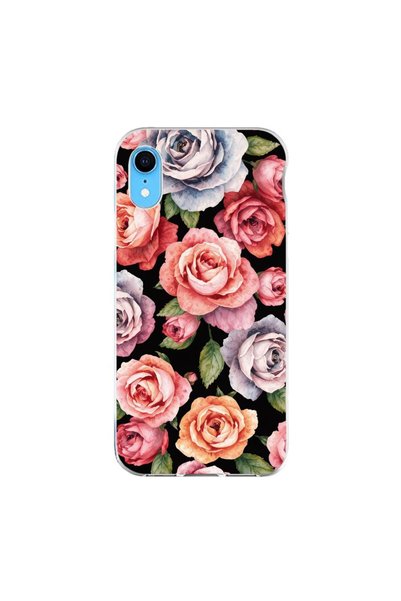 OEM Husa compatibila cu Apple iPhone XR Silicon Gel Tpu Model Colorfull Roses...