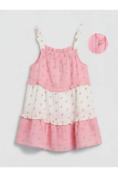 LC Waikiki Girls' Strappy Muslin Dress