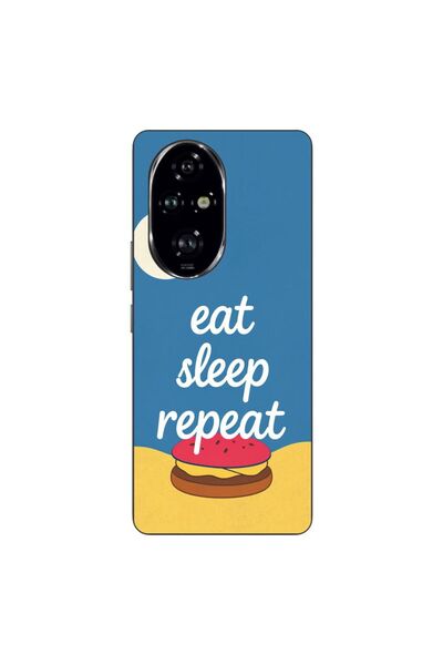 OEM Husa compatibila cu Honor 200 Pro Silicon Gel Tpu Model Eat Sleep Repeat