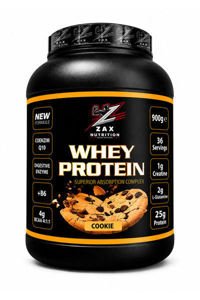 zax nutrition WHEY PROTEIN 900 GR 36 SERVİS COOKIE AROMALI ÖZEL SERİ