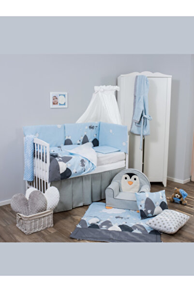 Bubaba Set de lenjerie de pat pentru bebelusi Sky Story – 6 piese