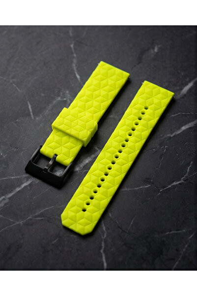 OEM Curea siliconica pentru ceas, verde fluorescent, 22mm