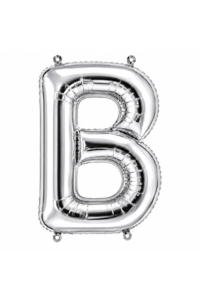 BeySüS Letter B Foil Balloon Silver Color (36 cm)
