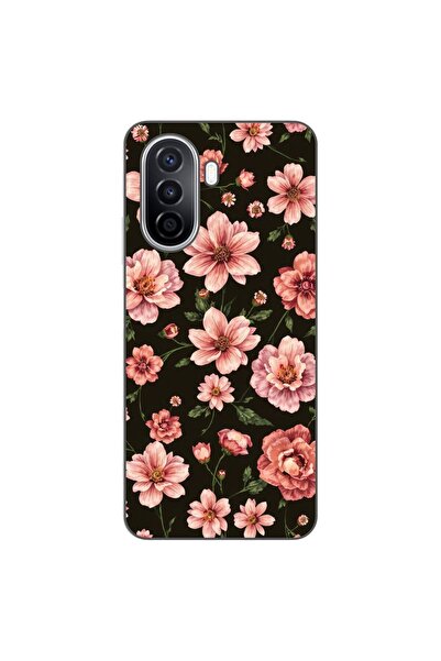OEM Θήκη συμβατή με Huawei Nova Y70 από σιλικόνη gel TPU με σχέδιο ροζ ανοιξι...