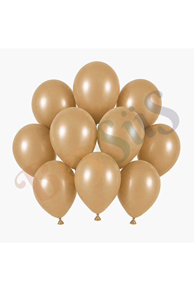 BeySüS Desert Sand Color Latex Retro Balloon (13 cm) - 10 Pieces