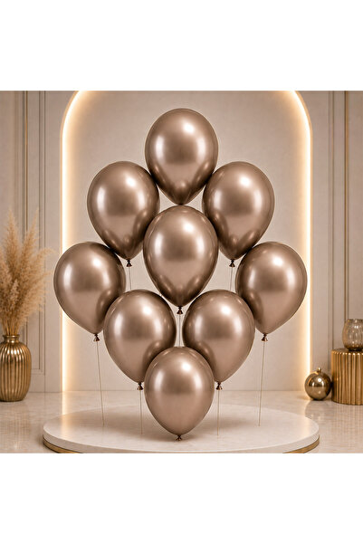 BeySüS Truffle Color Latex Chrome Balloon (45 cm) - 2 Pieces