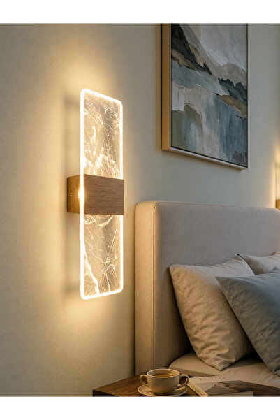 bella lighting Lüks Modern Alba 3 Renk Led Aplik Sarı Gold Duvar Lambası Elek...