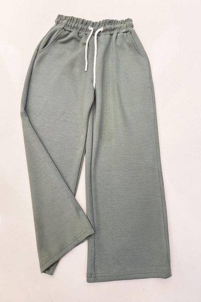 MODANINO Girl's Doble Face Fabric Wide Leg Sweatpants 12683