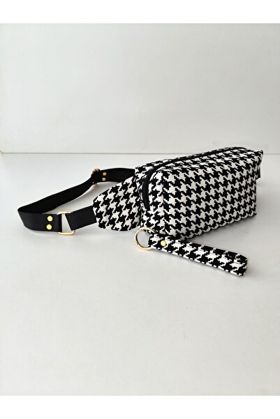 minart design Cross-Body Bag with Houndstooth Pattern, Suitable for Multiple ...