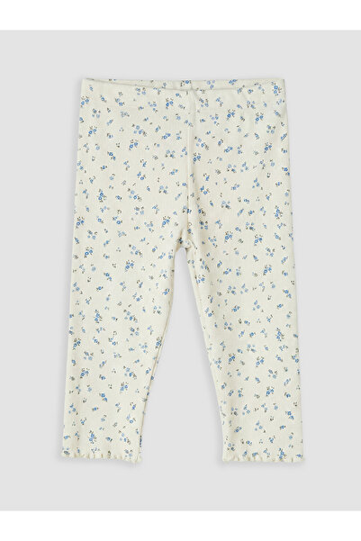 LC Waikiki Rmz Gi̇yi̇m Farkiyla Flower Embroidered Girls' Leggings