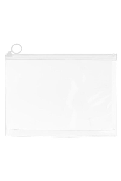 OEM Portfard de Vară Alb transparent din PVC, Cu Fermoar, Organizator Cosmeti...