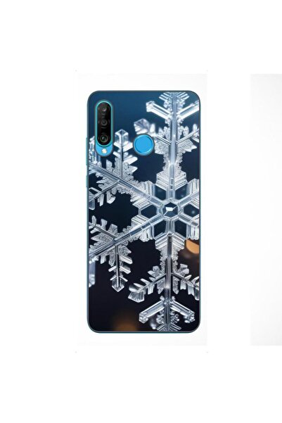 OEM Husa compatibila cu Huawei P30 Lite Silicon Gel Tpu Model Big Snowflake
