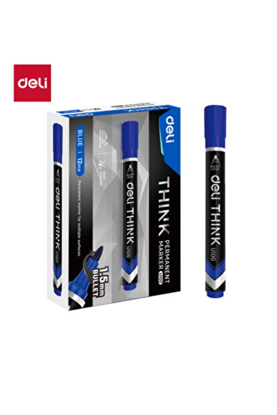 Deli Think 1.5 mm Permanent Marker U100, Blue (1x12)