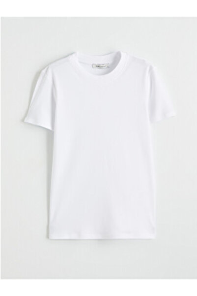 LC Waikiki νέα σεζόν Γυναικείο μπλουζάκι White Crew Neck
