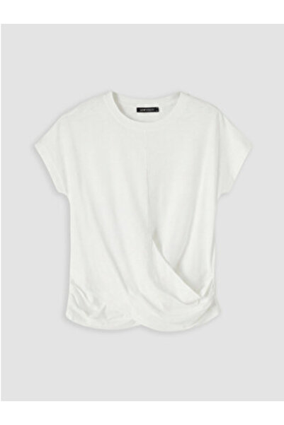 LC Waikiki New Season White 100% Cotton Women's T-Shirt