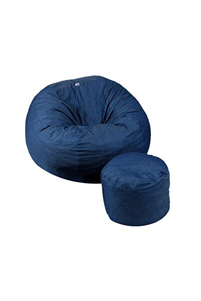 Pufrelax Set Fotoliu King Size cu Otoman (suport picioare), Material Textil -...