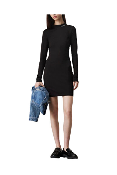 Calvin Klein Γυναικείο Μακρυμάνικο Φόρεμα Μαύρο J20J225074-BEH