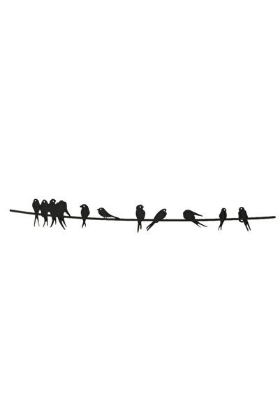 DecoDepot Metal wall decoration, birds, 60 cm