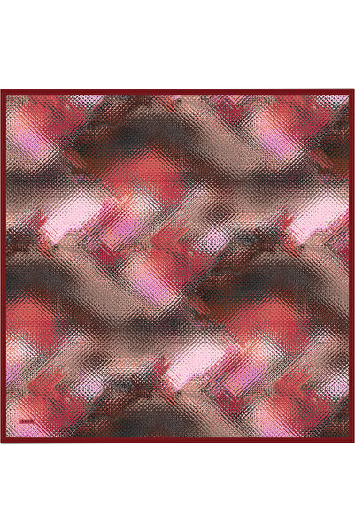 Aker Red 90X90 Silk Twill Scarf