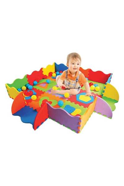 OEM Children's Floor Puzzle Playpen with 40 Colorful Balls, 25 Pieces, Cheerf...