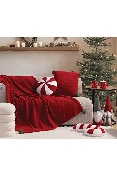Nef Nef Homeware Nef Nef Σέρπα Χριστουγεννιάτικο Ριχτάρι 130x180 Κόκκινο