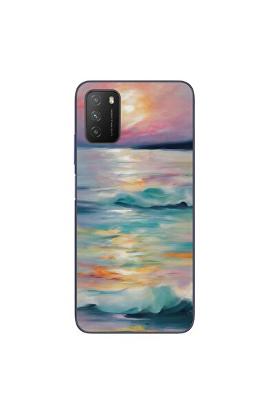 OEM Husa compatibila cu Xiaomi Poco M3 Silicon Gel Tpu Model Watercolor Sea View