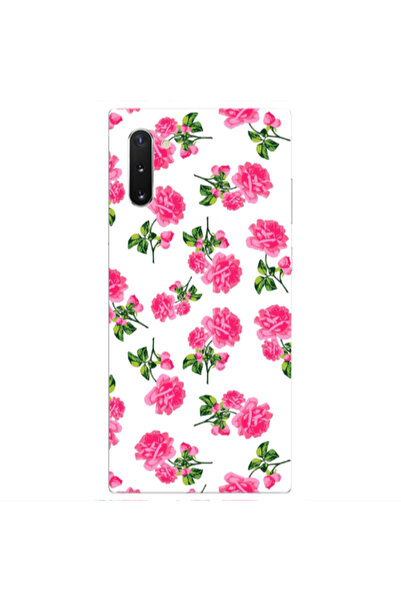 Other Samsung Note 10 Plus Roses White Transparent Silicone TPU Θήκη