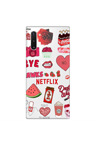 Other Samsung Note 10 Plus pizza is my valentine Transparent Silicone TPU Θήκη