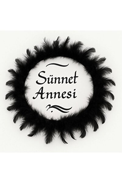 Evsay Tüylerle Süslenmiş Sünnet Tefi Vurmalı Çalgı Def Müzik Aleti Sünnet Ann...