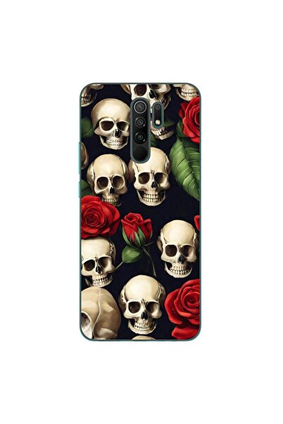 OEM Husa compatibila cu Xiaomi Redmi 9 Silicon Gel Tpu Model Skulls and Roses