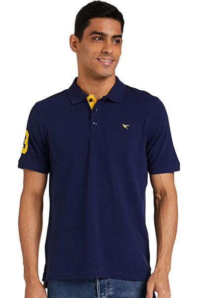 deniklo Men's Solid Regular Fit Polo Shirt