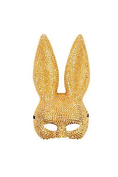 Fun Fashion Αποκριάτικο αξεσουάρ: Μάσκα κουνελιού με στρας, 2 χρώματα