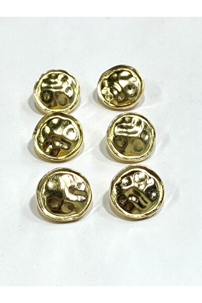 karantuhafiye Tattooed Gold Metal Button / Button / Set of 6