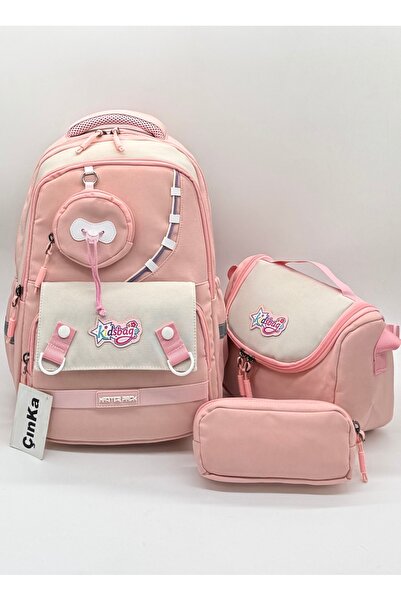 Çınka Bags Luxury Accessory Detailed Thermal Lunch Bag and Pencil Case Girls'...