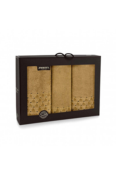 Zwoltex Towel Top Bottom Set OSCAR AB gold 30x50 50x100 70x140 500GSM