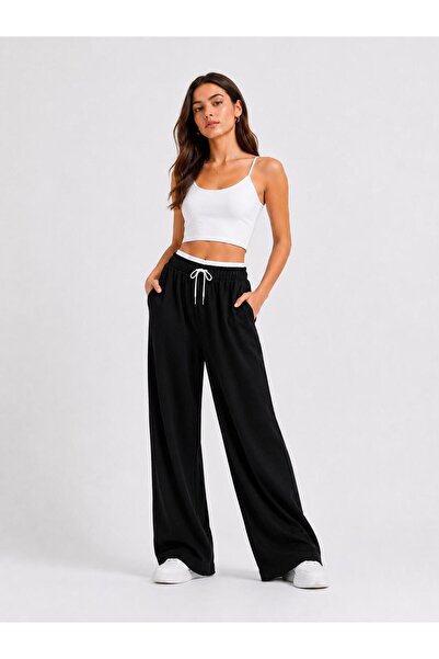 ikomteks Waist Elastic Detailed Comfortable Fit Pants