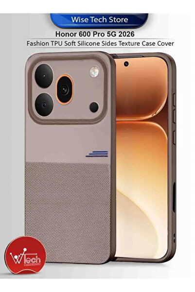 Wtech Honor 600 Pro 5G 2026 Fashion TPU Soft Silicone Sides Texture Case Cover