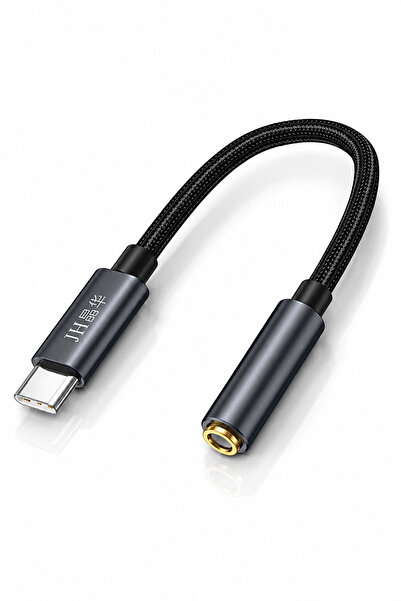 JINGHUA Type-C - 3.5mm Kulaklık Dönüştürücü, Dijital DAC Çipli Hi-Res Ses Ada...