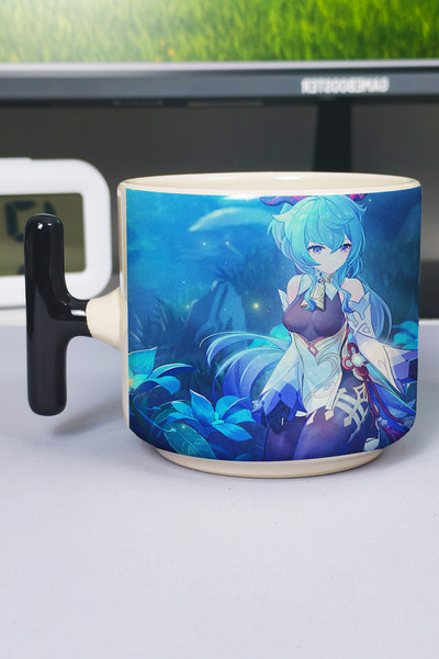 ZipZap Ganyu Genshin Impact Printed Ceramic Luxury Mug (1 Piece) T-Shaped Spe...