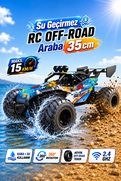 YILDIRIM OYUNCAK Uzaktan Kumandalı Şarjlı 15 Km/h Yapan Off Road RC Araba 35c...