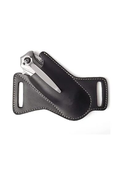 The Bros 1PCS Leather Folding Knife Holster, 4.17 * 2.22in Tactical Belt Shea...