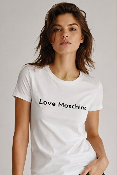 Love Moschino Slim Fit T-Shirt Women Stretch Cotton