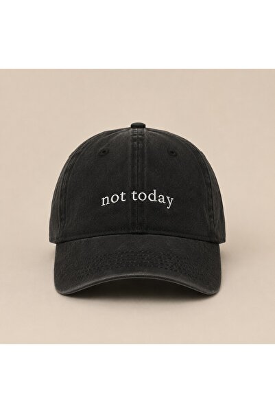WeavedCo Custom Design Embroidery: Minimal "Not Today" (Not Today) Embroidere...